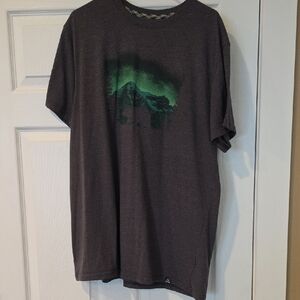 Alpine Dark Gray T-Shirt with Green Mountain Graphic